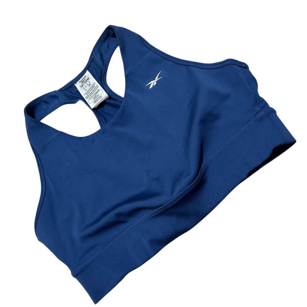 Reebok Womens Plus Size 1X (16W) Blue Medium-Impact Sports Bra - Picture 2 of 5